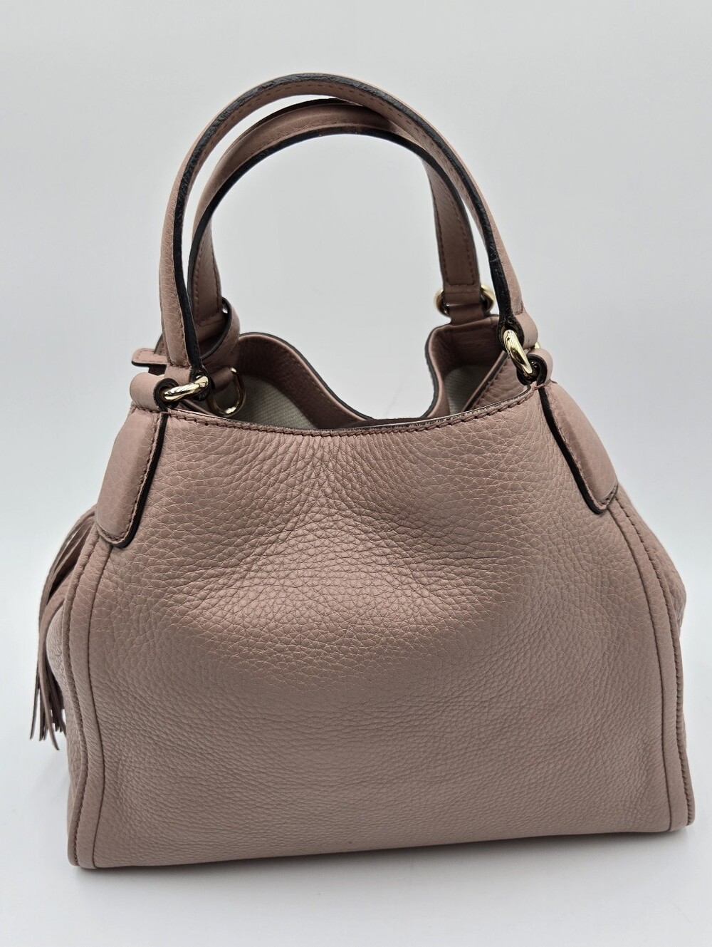 Gucci Pebbled Calfskin Small Soho Shoulder Bag Light Pink - COA Included - Picture 16 of 16